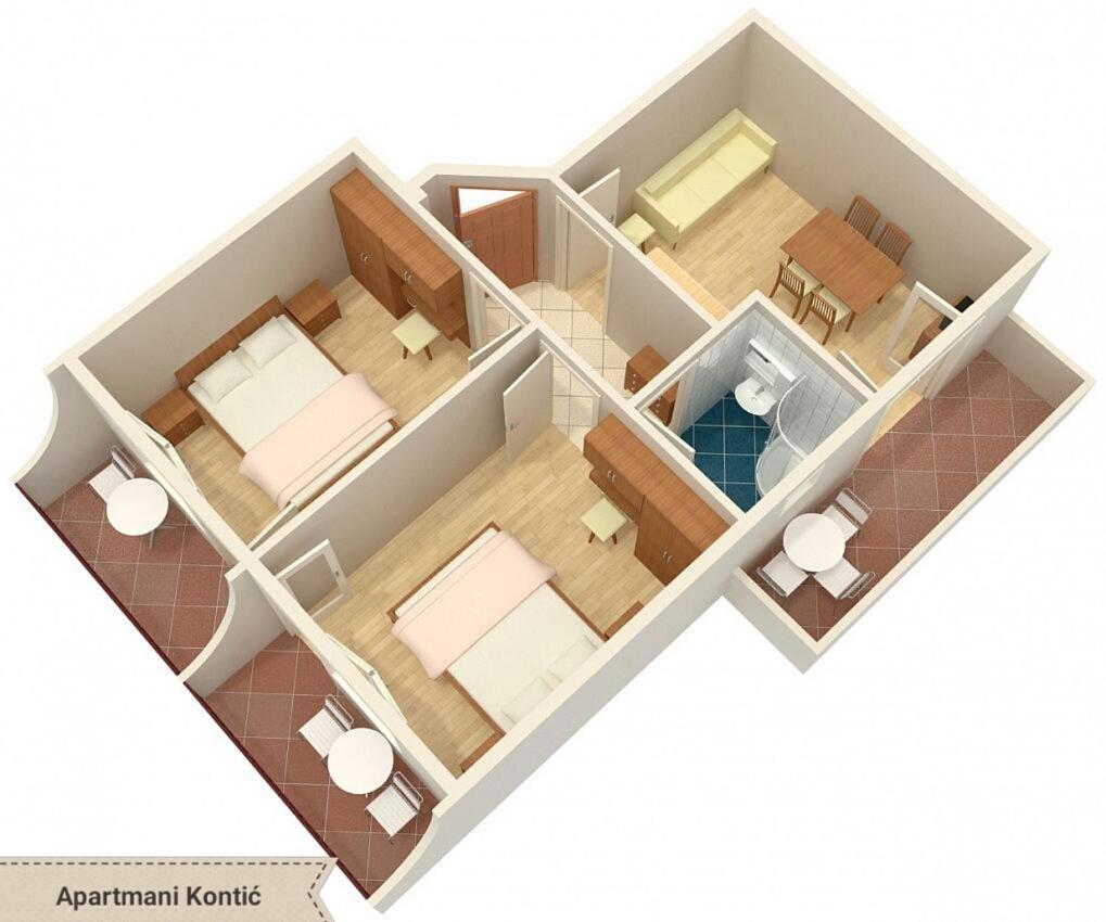 Apartmani Kontic Baska Voda Ngoại thất bức ảnh